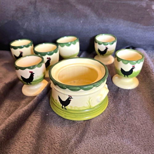 6er set keramik - set, eierbecher